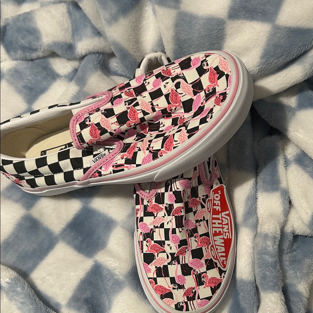 Vans Slip-On Sneakers - Pink and Black Pattern